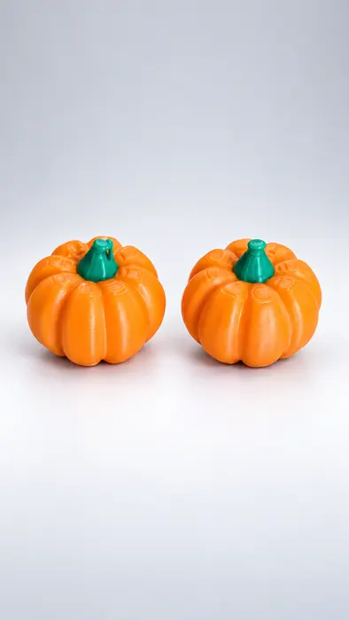 Aretes de calabacitas naranjas impresos en 3D para Halloween